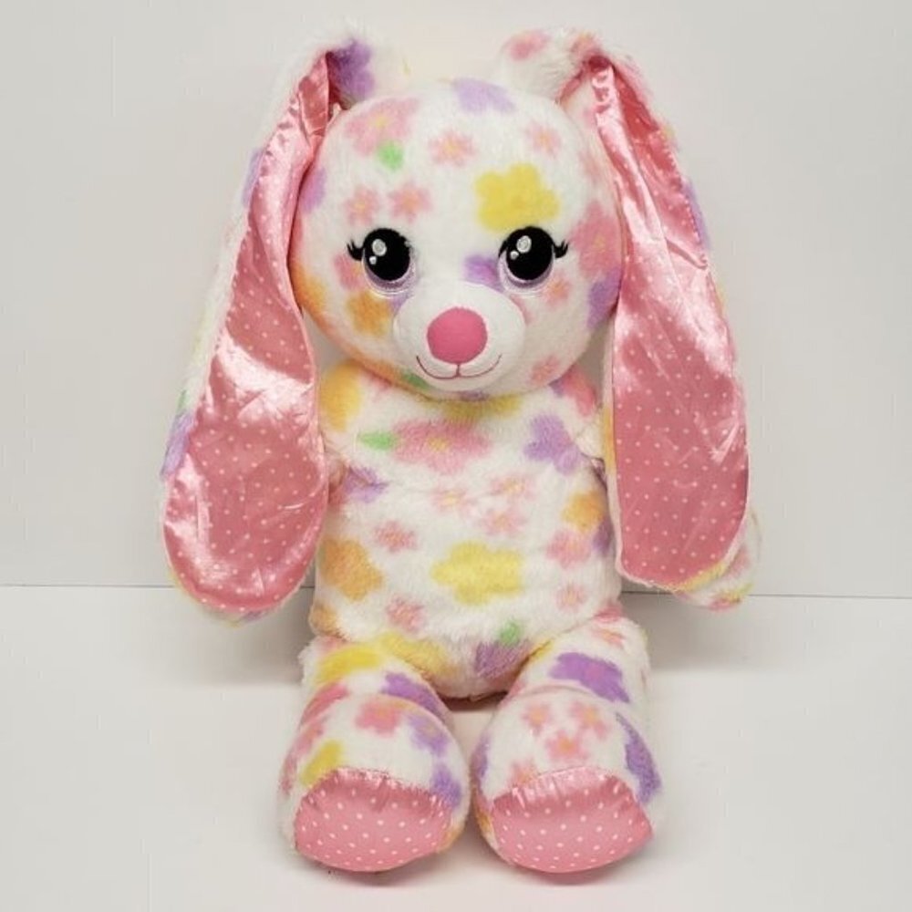 Build a Bear 16" Bunny Rabbit Flowers Polka Dot Ears 2018 Plush